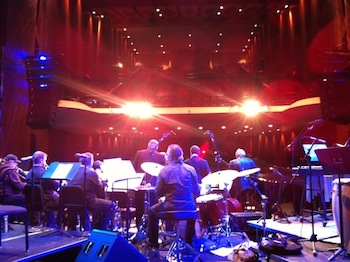 Performers playing on stage at the Berklee Performance Center.