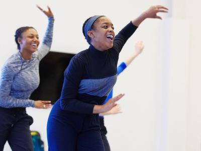 Dancers practicing their moves