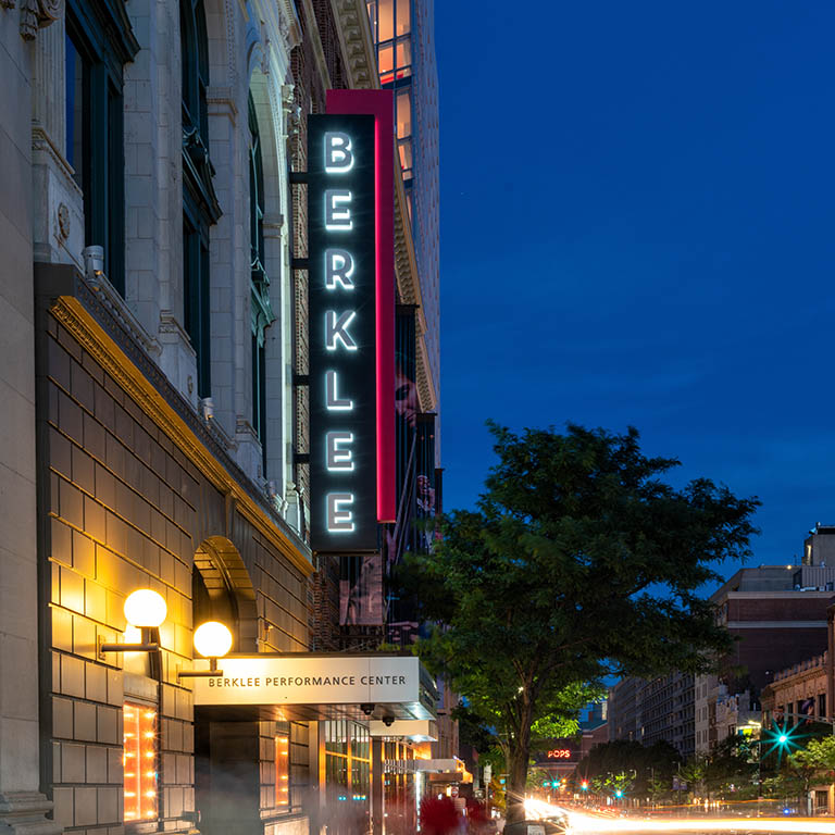 Exterior of the Berklee Performance Center